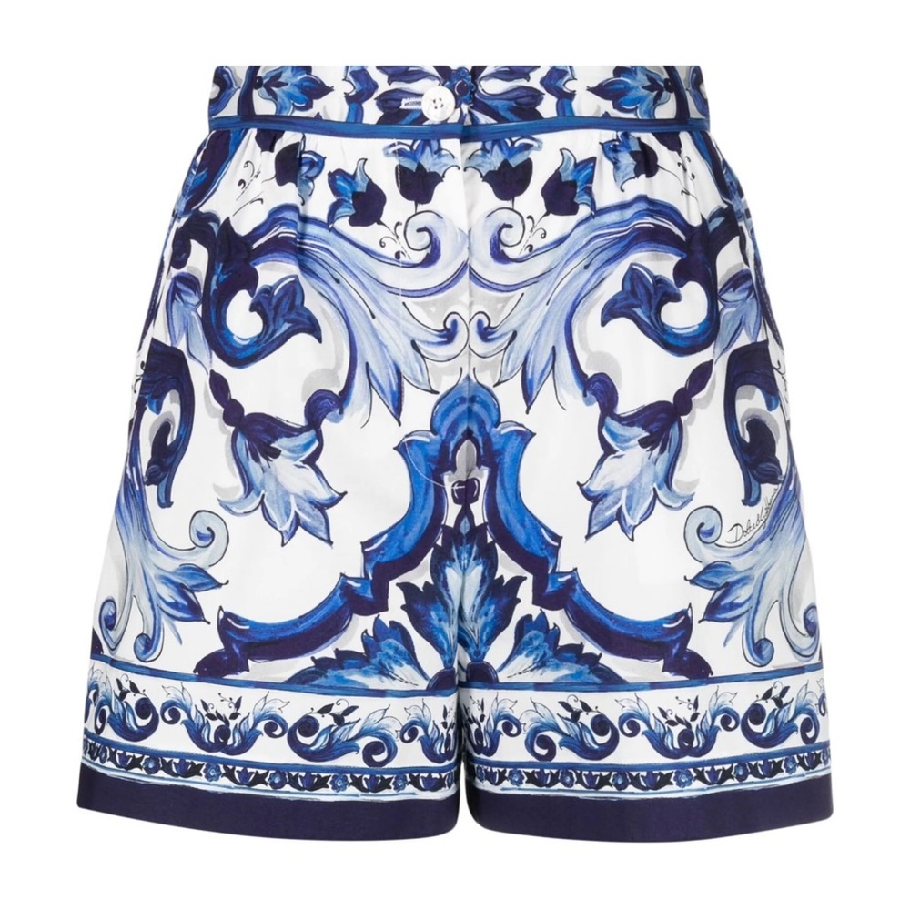 💙 Dolce & Gabbana Majolica Print Shorts – Size IT 42 / US 6 💙